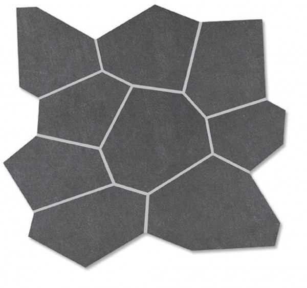 Agrob Buchtal Xeno Polygon Anthrazit Einleger 30x31,5 R10/A Art.-Nr.: 433380 - Steinoptik Fliese in Schwarz/Anthrazit