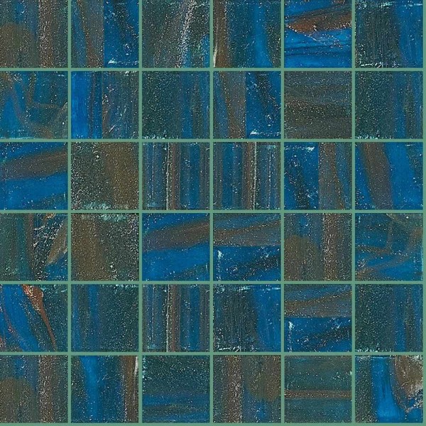 Bisazza Colors 50 Türkisblau Kupfer Mosaikfliese 5x5 (31x31cm) Art.-Nr. GM50.49