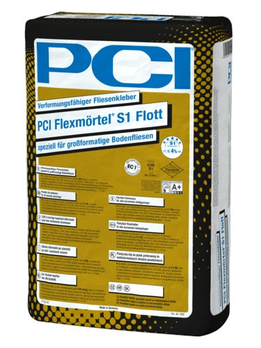 PCI Flexmörtel S1 Flott grau Verformungsfähiger Fliesenkleber 20 kg Art.-Nr. 1049/5 - Fliese in Grau/Schlamm