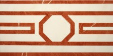 Villeroy & Boch New Tradition Crema Rosso Glossy Bordüre 30x15 Art.-Nr.: 1772 ML36 - Marmoroptik Fliese in Rot