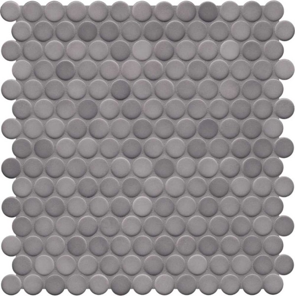 Agrob Buchtal Loop Diamantgrau Glänzend Mosaikfliese Ø2x0,65 Art.-Nr. 40025H-73