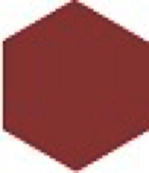 Zahna Historic Rot Uni Sechseck 15x17,3/1,1 Art.-Nr.: 611150001.04 - Retro Fliese in Rot