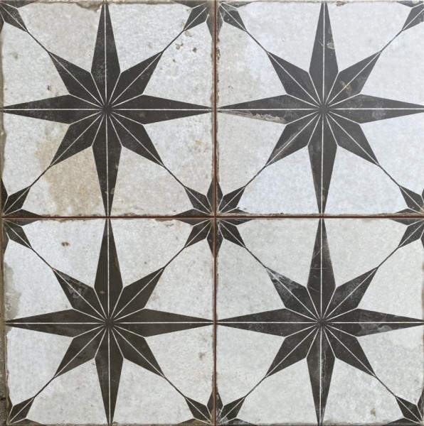 Peronda FS Star Star-N schwarz weiß Fliese 45x45 R9 Art.-Nr. 19136