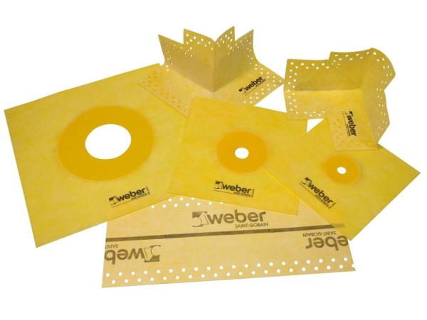 Weber Saint-Gobain weber.tec 828 ME gelb Multifunktionsecke, selbstklebend 10 Stück - Fliese in Gelb