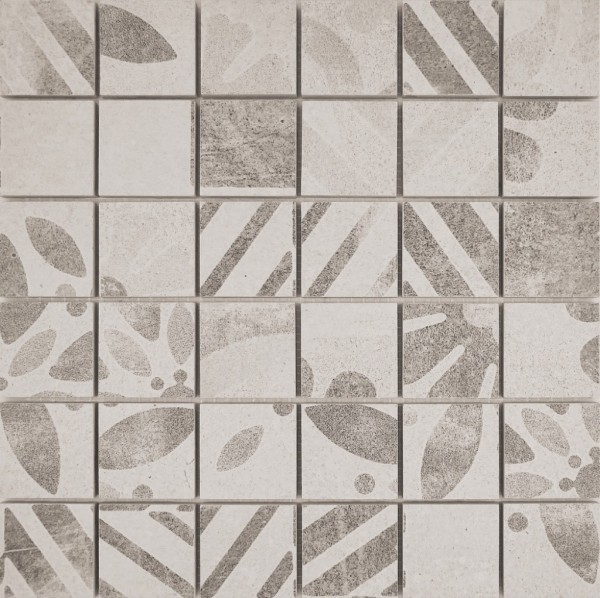 FKEU Kollektion Porteleno Deco Weissgrau Mosaikfliese 5x5(30x30) R10/B Art.-Nr. FKEU0991285