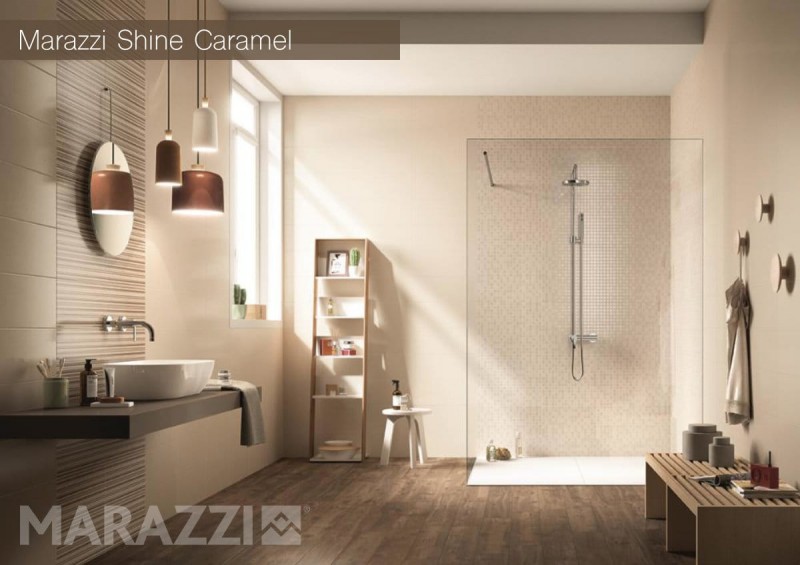 Marazzi Shine Caramel Wandfliese 20x50 - Inspiration und Ambiente 