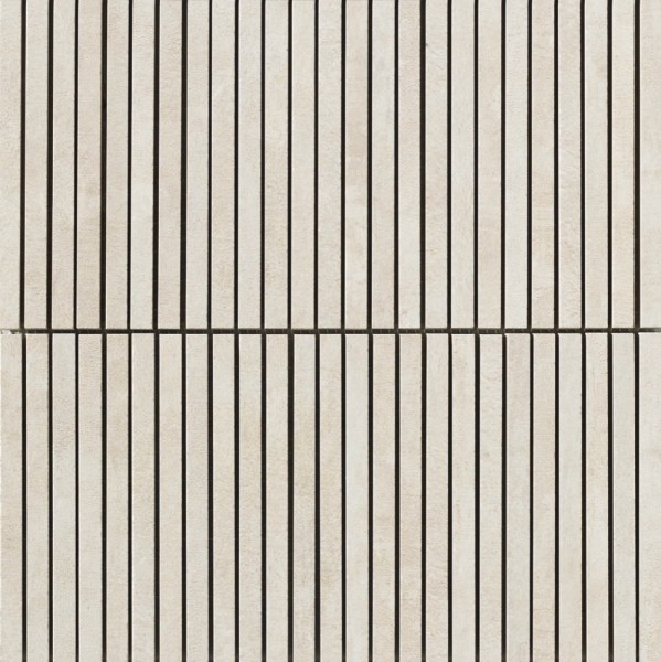 Unicom Starker Icon Stripes Bone White Mosaikfliese 30x30 Art.-Nr. 5268 - Modern Fliese in Weiß