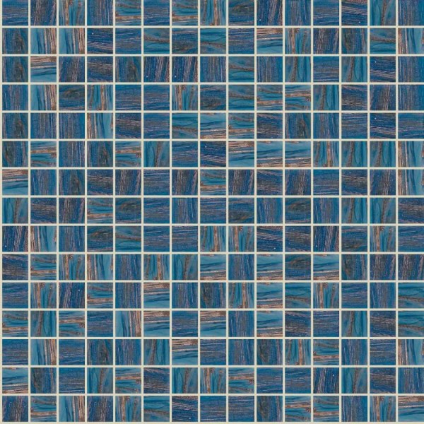 Bisazza Le Gemme 20 Blau Gold Mosaikfliese 2X2 (32x32cm) Art.-Nr. GM20.47