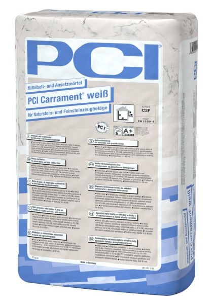 PCI Carrament weiß weiß Mittelbett- und Ansetzmörtel 25 kg Art.-Nr. 1139/3 - Fliese in Weiß