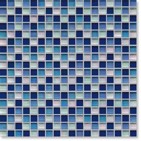 Agrob Buchtal Tonic Weiss Blau Mix Metal Mosaikfliese 30x30 Art.-Nr.: 060547 - Fliese in Blau