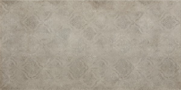 Cercom Infinity Damasco Sand Wax Dekorfliese 60x120 R9 Art.-Nr. 1073340 - Ornament-Dekor Fliese in Grau/Schlamm