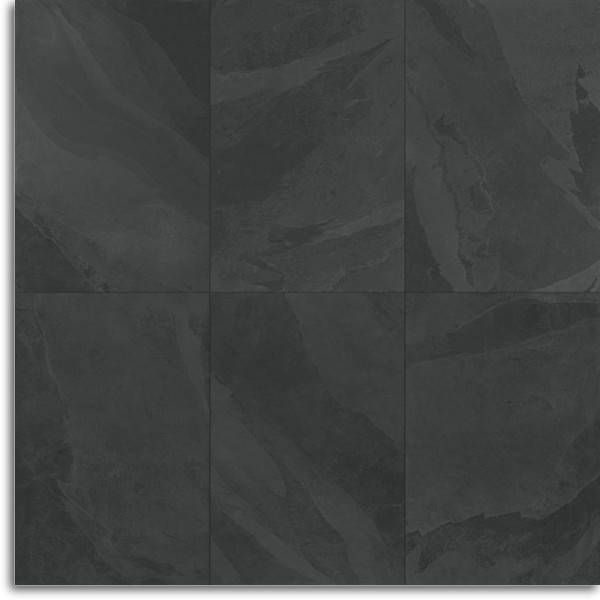 Unicom Starker Brazilian Slate Rail Black Bodenfliese 80x80 Art-Nr.: 8467 - Steinoptik Fliese in 