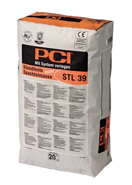 PCI STL 39 grau Standfeste Spachtelmasse leicht 20 kg Art.-Nr. 4220/5 - Fliese in Grau/Schlamm