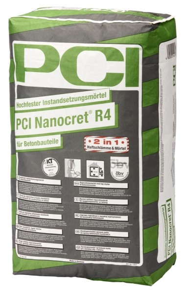 PCI Nanocret R4 PCC grau Hochfester Instandsetzungsmörtel 25 kg Art.-Nr. 1491/2 - Fliese in Grau/Schlamm
