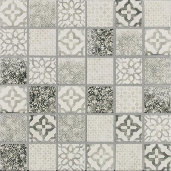 Jasba Pattern Vola Grau Secura Mosaikfliese 5x5(30x30) R10/B Art.-Nr. 42501H-74