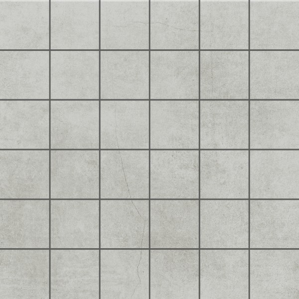 FKEU Kollektion Cementi Light Grey Mosaikfliese 5x5 R9 Art.-Nr. FKEU0992996