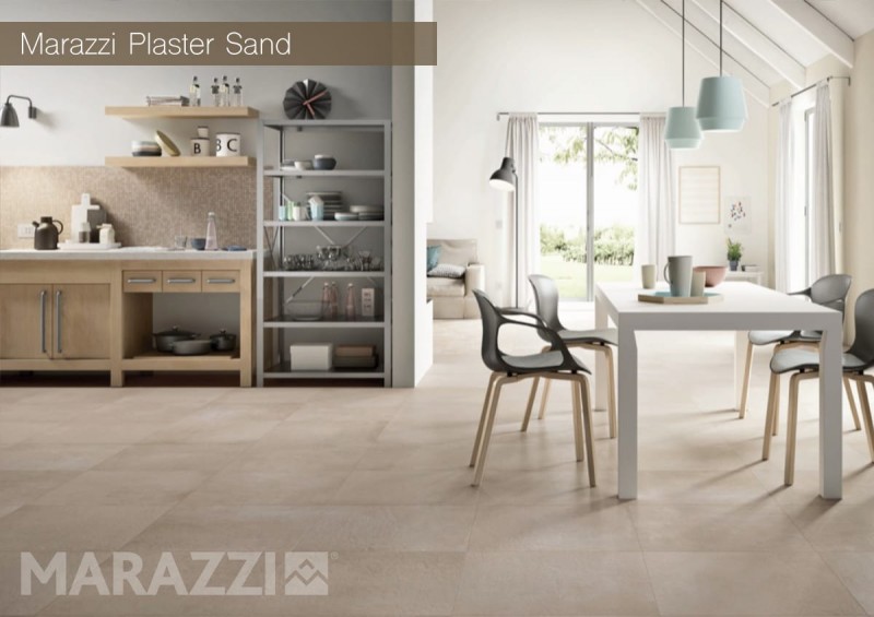 Marazzi Plaster Sand Bodenfliese 60x60 - Inspiration Küche