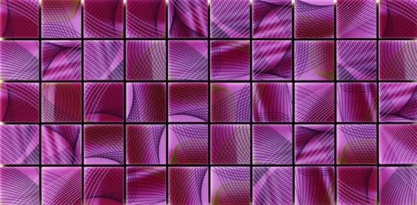 Steuler Twister Brombeer Mosaikfliese 20x40 Art.-Nr. 59063 - 3D Optik Fliese in Rot
