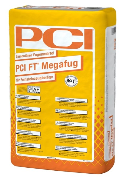 PCI FT Megafug Nr. 19 basalt Zementärer Fugenmörtel 25 kg Art.-Nr. 3552/8 - Fliese in Grau/Schlamm