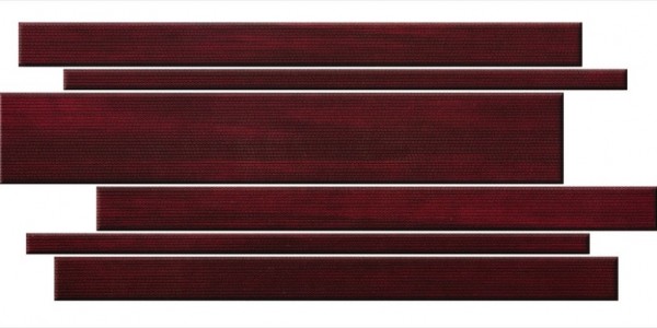 Steuler Teardrop Rubin Mosaikfliese 30x60 R9 Art.-Nr. 68362 - Linien- und Streifenoptik Fliese in Rot