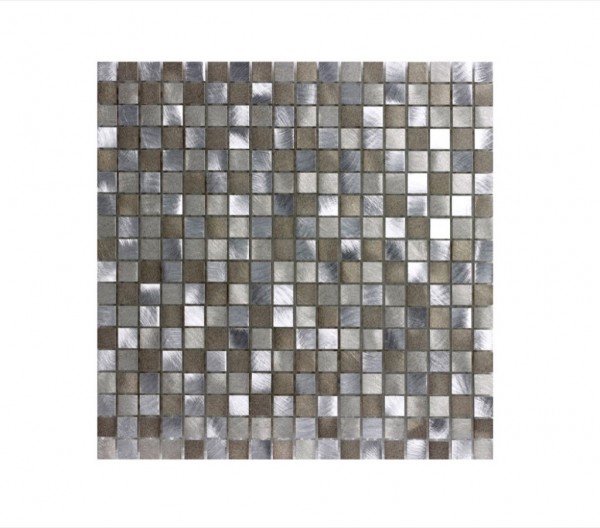 Musterfliesenstück für FKEU Kollektion Mosaico 08 Grau-Braun-Silber Mix A Mosaikfliese Tafel 30x30 Art.-Nr.: FKEU0990775