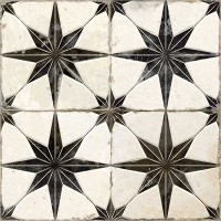 Musterfliesenstück für Peronda FS Star Star-N schwarz weiß Fliese 45x45 R9 Art.-Nr. 19136
