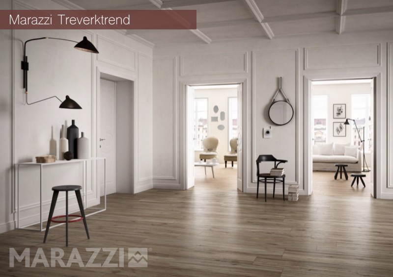Marazzi Treverktrend Rovere Tortora Bodenfliese 37,5x150 - Inspiration Wohnzimmer