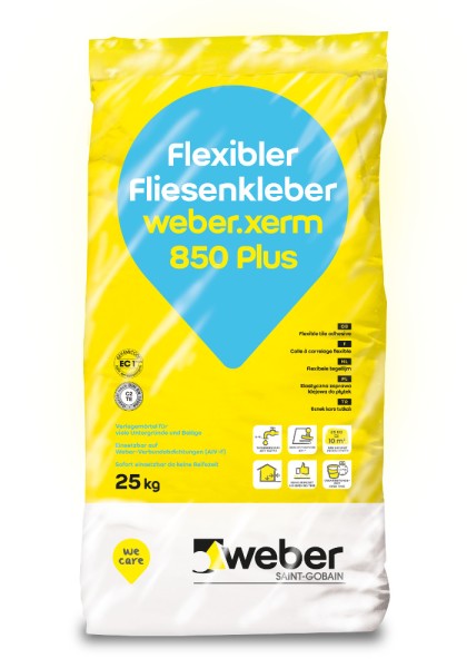 Weber Saint-Gobain weber.xerm 850 Plus grau normal abbindende Kleber 25 kg - Fliese in Grau/Schlamm