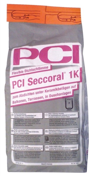 PCI Seccoral 1K grau Flexible Dichtschlämme 3,50 kg Art.-Nr. 1811/8 - Fliese in Grau/Schlamm
