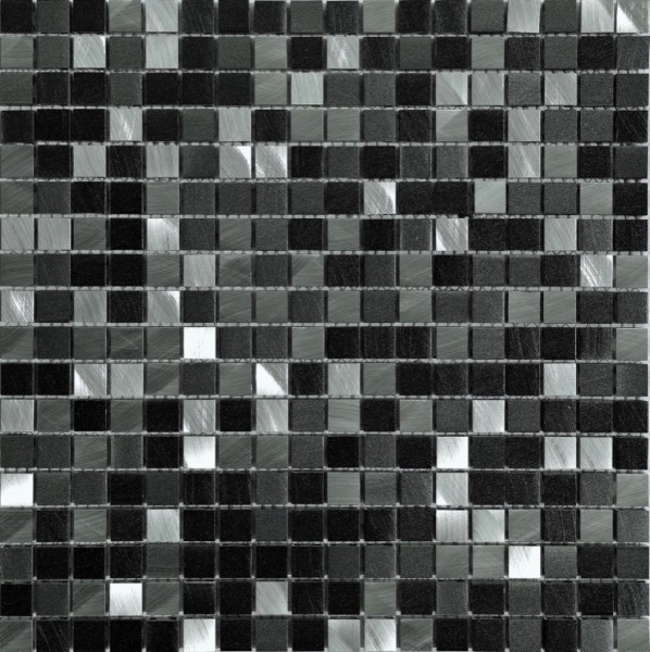 Musterfliesenstück für FKEU Kollektion Mosaico 06 Schwarz-Anthrazit-Silber Mix D Mosaikfliese Tafel 30x30 Art.-Nr.: FKEU