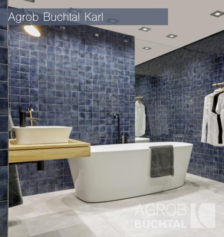 Agrob Buchtal Karl Indigo Glzd Mosaikfliese 10x10 - Inspiration Badezimmer