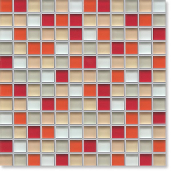 Agrob Buchtal Tonic Rotbeigemix Mosaikfliese 30x30 Art.-Nr.: 060542 - Fliese in Rot