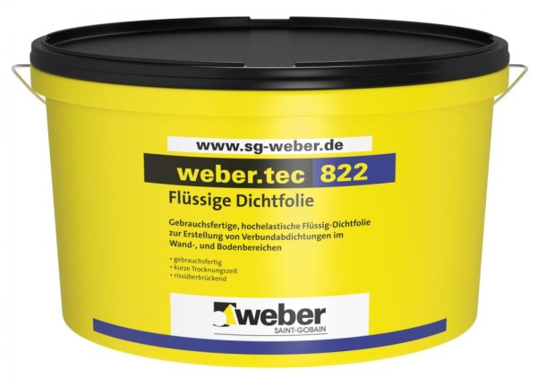 Weber Saint-Gobain weber.tec 822 grau Membrane Dispersion 8 kg - Fliese in Grau/Schlamm