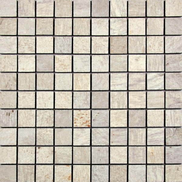 Unicom Starker Quarzite White Mosaikfliese 3x3 R10 Art.-Nr. 7728(4256) - Natursteinoptik Fliese in Weiß