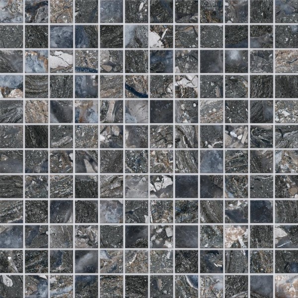 Agrob Buchtal Marble & More Illusion Dark Mosaikfliese 2,5x2,5 Art.-Nr. 431122H - Modern Fliese in Schwarz/Anthrazit