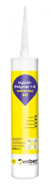 Weber Saint-Gobain weber.tec 821 grau Hybrid-Polymer, 1-K 0,316 Liter - Fliese in Grau/Schlamm