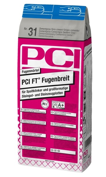 PCI FT Fugenbreit Nr. 31 zementgrau Fugenmörtel 5 kg Art.-Nr. 1932/0 - Fliese in Grau/Schlamm