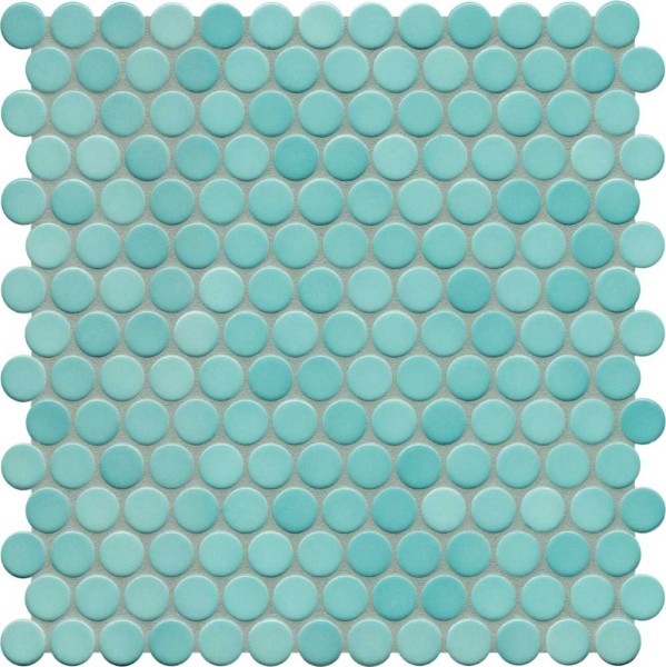 Agrob Buchtal Loop Aquablau Glänzend Mosaikfliese Ø2x0,65 Art.-Nr. 40028H-73