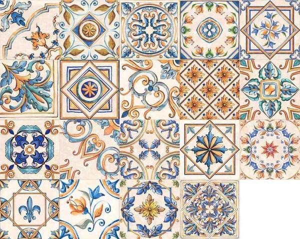 Rondine Tuscany Giotto Decori Mix Dekorfliese 20,3x20,3 R9 Art.-Nr. J87743