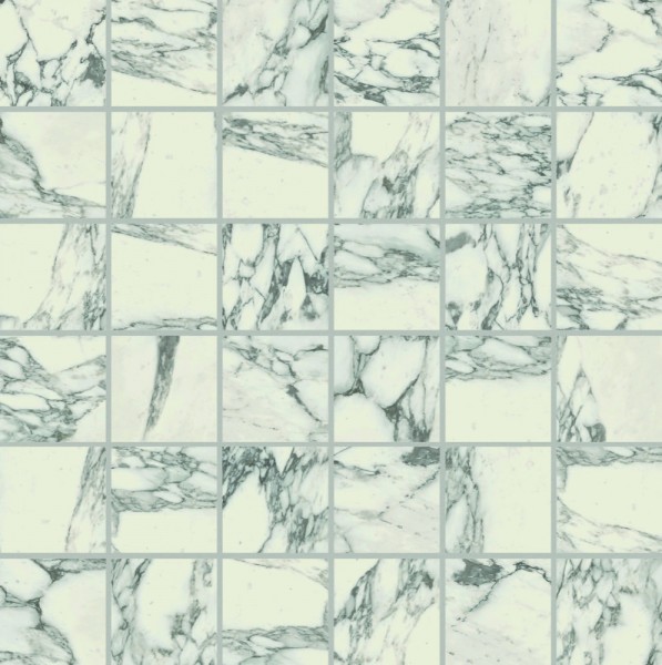 Casa dolce casa Stones & More Arabesco White Mosaikfliese 5X5(30X30) Art.-Nr. 756684 - Marmoroptik Fliese in Farbmix