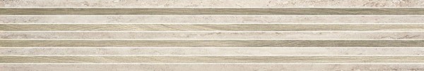 Serenissima Travertini Due Legno Bianco Mosaikfliese 20x120 Art.-Nr. 1074928 - Marmoroptik Fliese in Grau/Schlamm