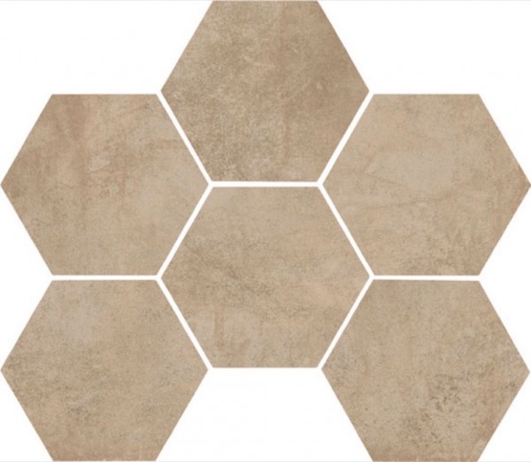 Muster 30X60 cm cm für Marazzi Clays Sand Sechseck 18,2x21/0,95 Art.-Nr.: MM5R