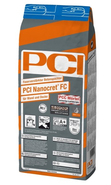 PCI Nanocret FC grau Faserverstärkter Betonspachtel 5 kg Art.-Nr. 1413/4 - Fliese in Grau/Schlamm