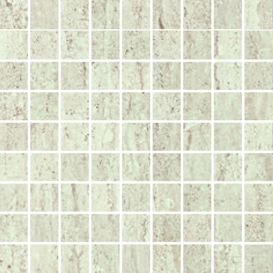 Serenissima Travertini Due Bianco Lux/Rekt. Mosaikfliese 3x3(30x30) Art.-Nr. 1074330 - Marmoroptik Fliese in Grau/Schlamm
