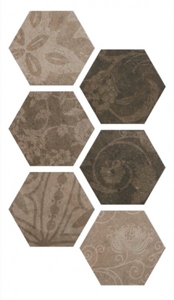 Musterfliesenstück für FKEU Kollektion Heritagee Patchwork Hexagon 25x22 Art.-Nr.: FKEU0990875