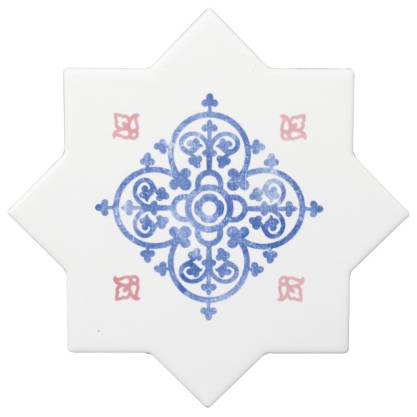 Cevica Becolors Collection Star Dec.Arabesque Dekorfliese 13,6x13,6 Art.-Nr. CEV545325 - Ornament-Dekor Fliese in Farbmix