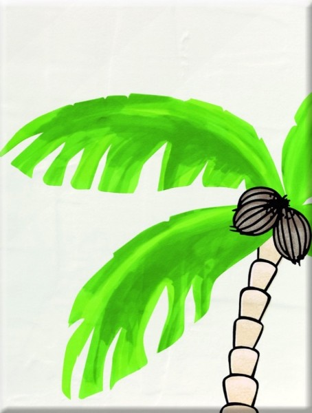 Steuler Bongobongo! Palme Wandfliese 25x33 Art.-Nr.: 34075 - Fliese in Farbmix