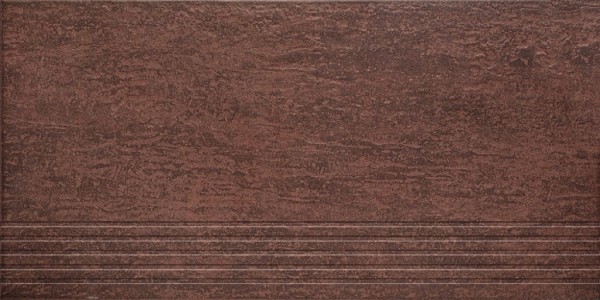 Agrob Buchtal Geo 2.0 Dunkelrot Stufe 30x60 R10/A Art.-Nr.: 433966 - Steinoptik Fliese in Rot