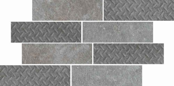 Cercom Temper Bricks Mix Argent Mosaikfliese 24x40 Art.-Nr. 1070147