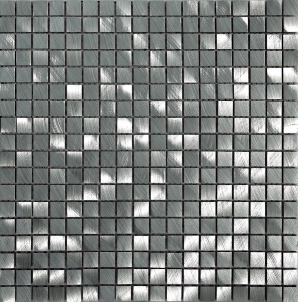 Muster 10x10 cm für FKEU Kollektion Mosaico 05 Alu Silber Mosaikfliese Tafel 30x30 Art.-Nr.: FKEU0990736